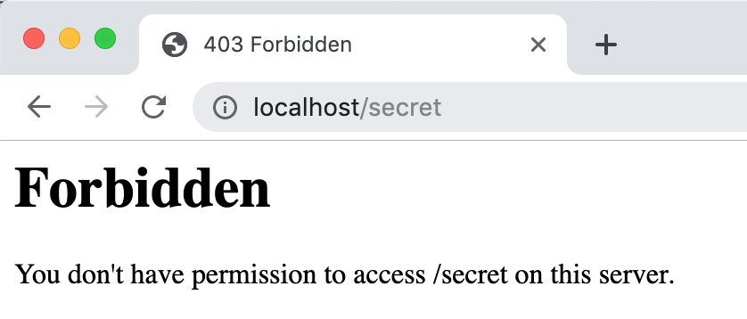 Verbose Errors in Secret Page are blocked at PL2