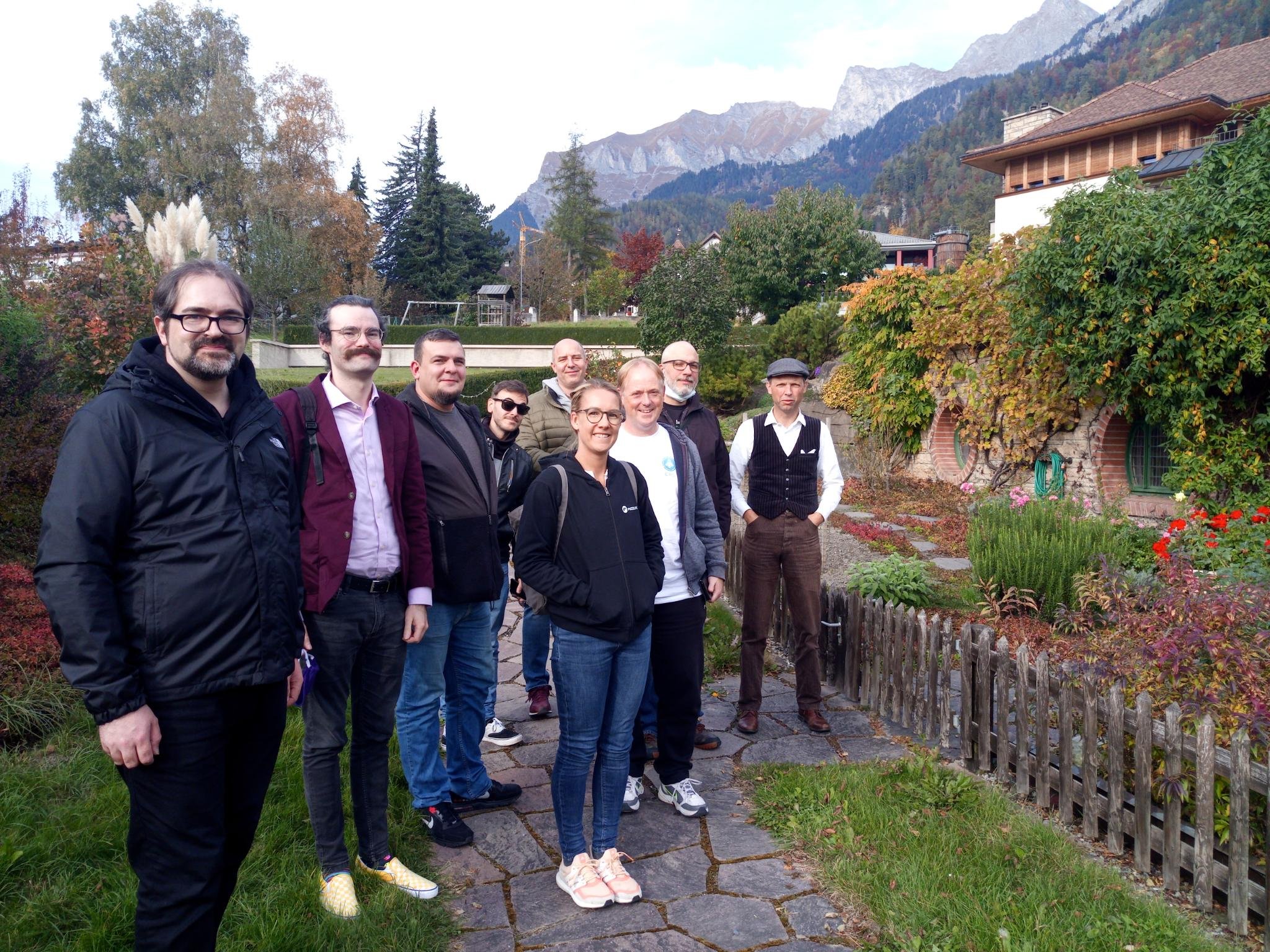 Walter and the team in front of the Tolkien museum in Switzerland in 2021